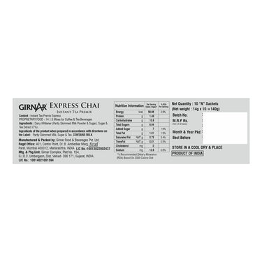 GIRNAR -Instant Premix Express Chai (10 Sachets)